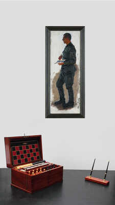 Лактионов Александр Иванович. Танкист в профиль (этюд к картине «Герой Советского Союза капитан Н.В. Юдин в гостях у танкистов»)